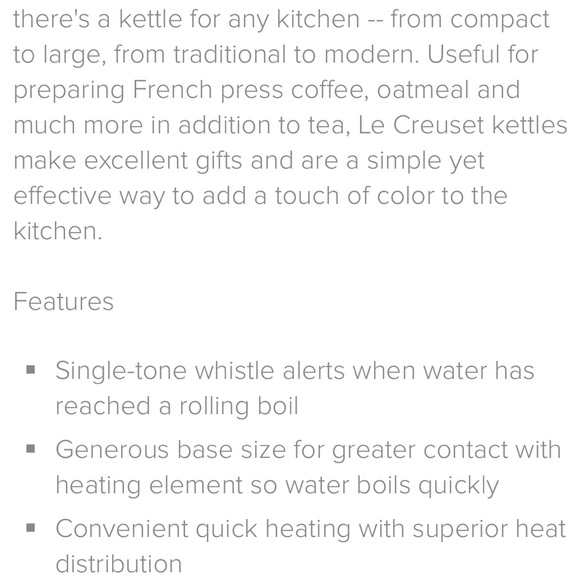 Le Creuset Classic Demi Stovetop Kettle Caribbean Blue Carbon Steel Porcelain - Picture 9 of 10